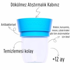 Mamacup Dökülme Önleyici Atıştırmalık Kap-Turkuaz