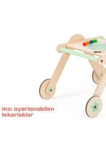 Mamatoyz Trio WalkMe  Ahşap Yürüteç ve Aktivite Masası