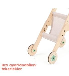 Mamatoyz Trio Stroller  İlk Adım Yürüteç & Oyuncak Bebek Arabası