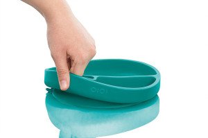 OiOi Vakum Tabanlı Silikon Tabak - Aqua Green