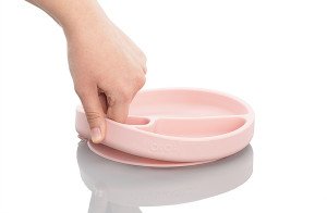 OiOi Vakumlu Mama Tabağı Porsiyon -Pinky Pink