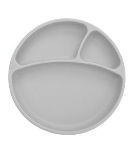 OiOi Vakumlu Mama Tabağı Porsiyon - Powder Grey