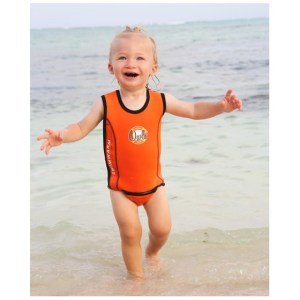 Owli Swimwarm Üşütmeyen Bebek Mayosu Turuncu - UV Korumalı