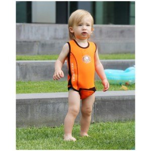 Owli Swimwarm Üşütmeyen Bebek Mayosu Turuncu - UV Korumalı