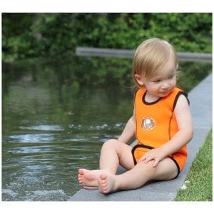 Owli Swimwarm Üşütmeyen Bebek Mayosu Turuncu - UV Korumalı