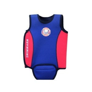 Owli Swimwarm Üşütmeyen Bebek Mayosu Lacivert-Kırmızı - UV Korumalı