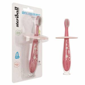 Steriball Güvenli Bebek Diş Fırçası - Kırmızı