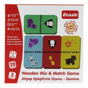 Rossie Ahşap Eşleştirme Oyunu - Domino Game