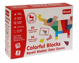 Rossie Renkli Ahşap Bloklar Zeka Oyunu