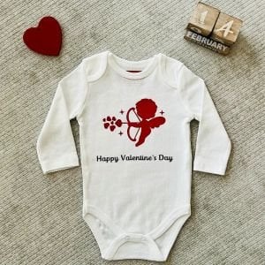 Happy Valentine's Day - Özel Tasarım Bebek Body/Zıbın Baby Bodysuit