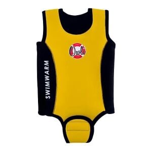 Owli Swimwarm Üşütmeyen Bebek Mayosu Sarı-Siyah  - UV Korumalı 12-24 ay