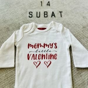 Mommy's Little Valentine - Özel Tasarım Bebek Body/Zıbın Baby Bodysuit