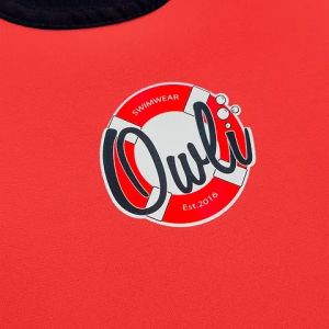 Owli Swimwarm Üşütmeyen Bebek Mayosu Kırmızı-Siyah - UV Korumalı 12-24 ay
