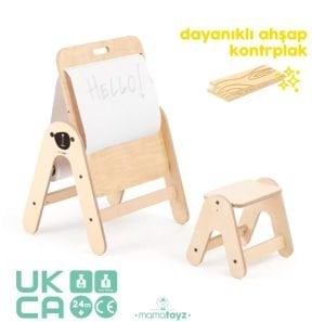 Mamatoyz Massam Ayı Figürlü Ahşap Aktivite Masası