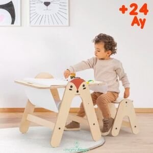 Mamatoyz Massam Tilki Figürlü Ahşap Aktivite Masası