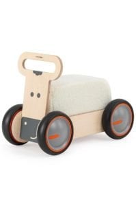 Mamatoyz DriveMe Soft İnek Figürlü Ahşap Yürüteç & Oyuncak Deposu