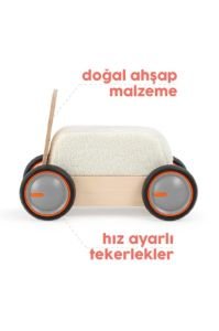 Mamatoyz DriveMe Soft İnek Figürlü Ahşap Yürüme Arkadaşı & Oyuncak Deposu
