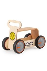 Mamatoyz DriveMe Wood Polis Figürli Ahşap Yürüteç & Oyuncak Deposu