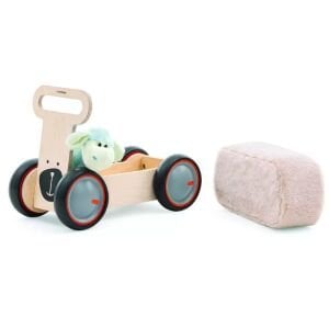 Mamatoyz DriveMe Wood Ambulans Figürli Ahşap Yürüteç & Oyuncak Deposu