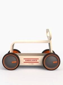 Mamatoyz DriveMe Wood Ambulans Figürli Ahşap Yürüteç & Oyuncak Deposu