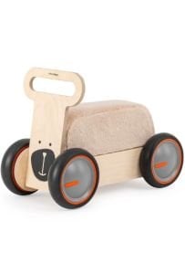 Mamatoyz DriveMe Soft Ayı Figürlü Ahşap Yürüteç & Oyuncak Deposu