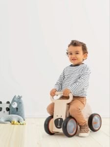 Mamatoyz DriveMe Soft Ayı Figürlü Ahşap Yürüteç & Oyuncak Deposu