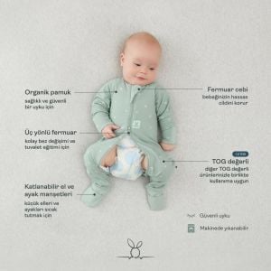 ErgoPouch Organik Pamuklu Pijama Tulum (0.2 TOG) Berries