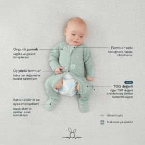 ErgoPouch Organik Pamuklu Pijama Tulum (0.2 TOG) Willow