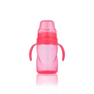 Mamajoo Yumuşak Uçlu Damlatmaz Eğitici Bardak 270ml / Pembe