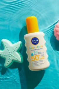 Nivea Sun SPF50+ 5'i 1 Arada Koruma & Bakım Hassas Cilt Bebek&Çocuk Güneş Kremi 200 ml Sprey