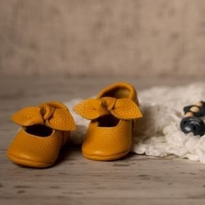 Luz Serisi Sarı Bebek Makosen Ayakkabı