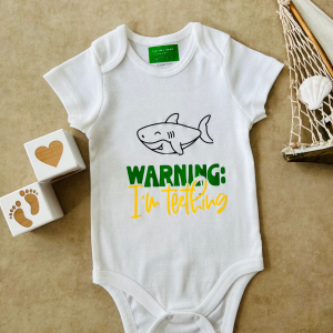 Warning I'm Teething - Özel Tasarım Bebek Body