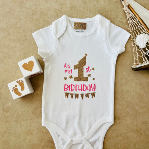 It's My 1st  Birthday - Özel Tasarım Bebek Body