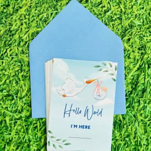 Bebek Anı Kartları Türkçe&İngilizce Erkek Bebek