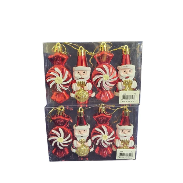Kutulu Şeker Noel Baba Süs 4'lü