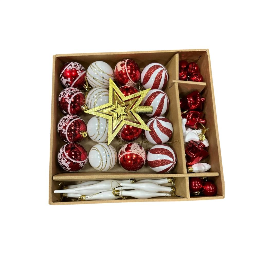 Kutulu Karışık Ağaç Süs 37 Parça