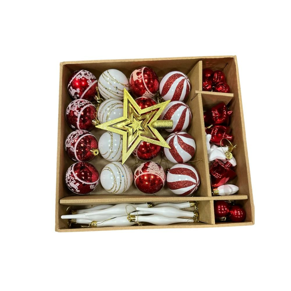 Kutulu Karışık Ağaç Süs 37 Parça