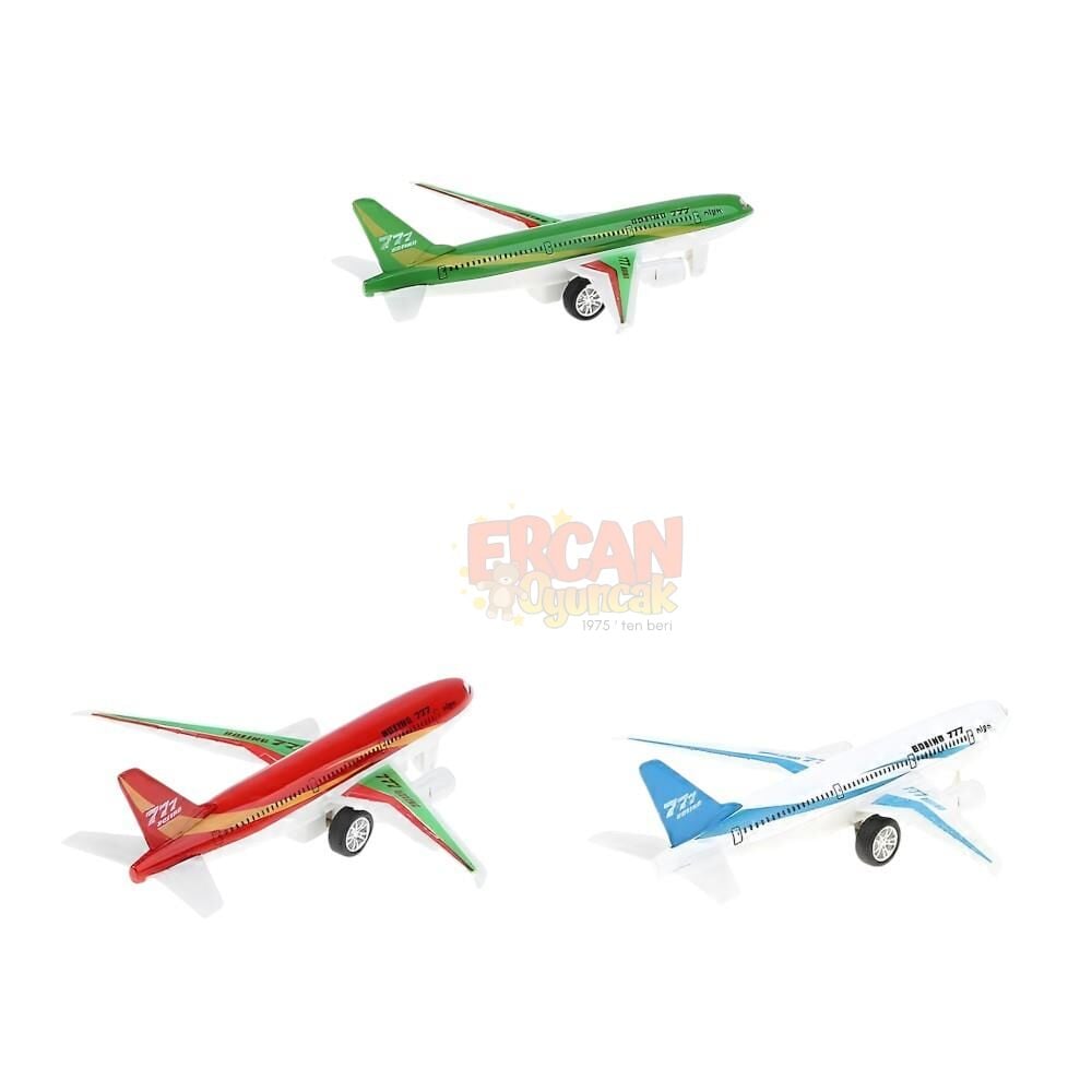 Die Cast Sesli ve Işıklı Çek Bırak Uçak