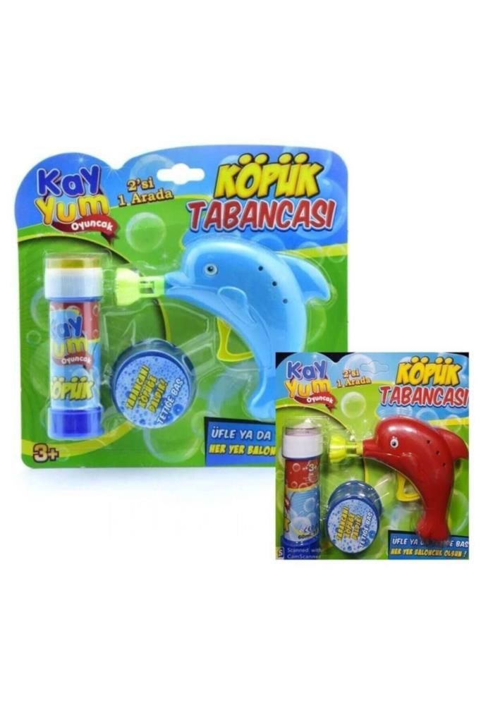 Unisex Çocuk Mavi-Kırmızı Kartelali Köpük Tabancasi