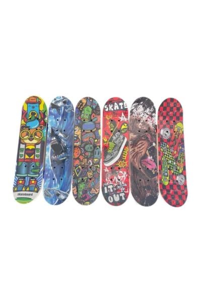 F-Sports 60cm Zımparalı Ahşap Tahta Kaykay – Orta Boy