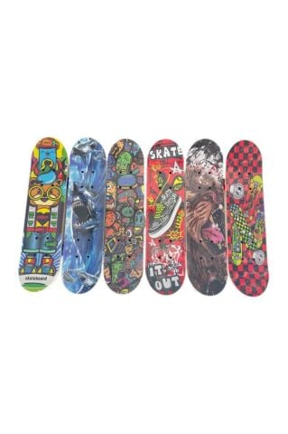 F-Sports 60cm Zımparalı Ahşap Tahta Kaykay – Orta Boy