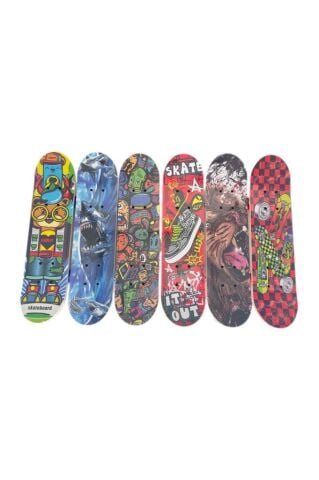 F-Sports 60cm Zımparalı Ahşap Tahta Kaykay – Orta Boy