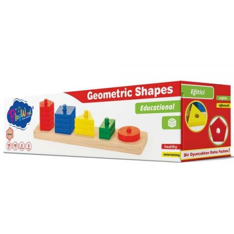 Kutuda Ahşap Geometrik Şekiller