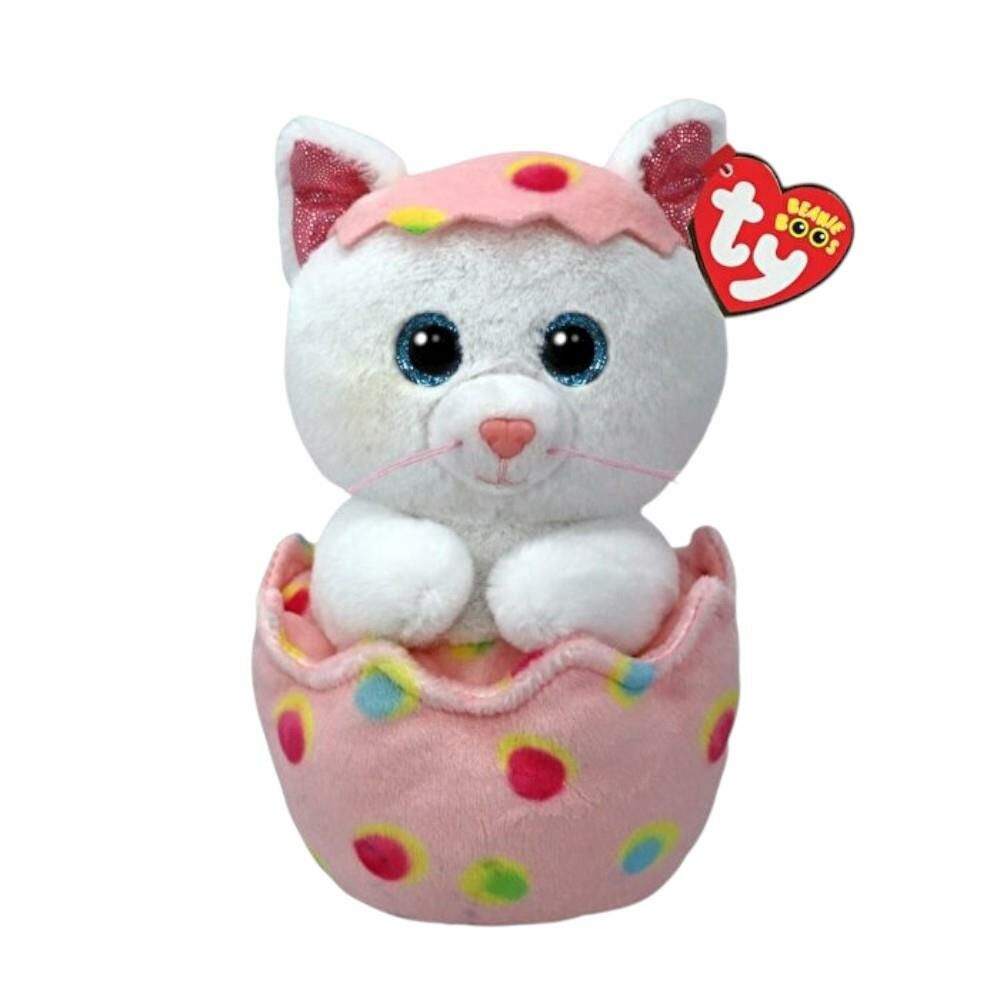 TY Beanie Boo's Giggles Cat in Egg Peluş 15 Cm