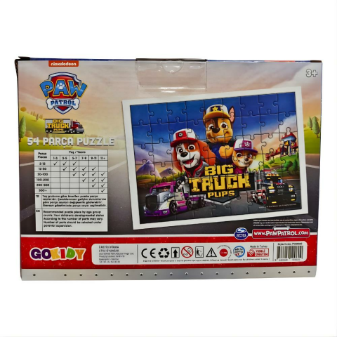 54 Parça Paw Patrol Puzzle