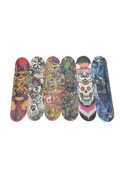 F-Sports 80 cm Zımparalı Ahşap Tahta Kaykay – Büyük Boy