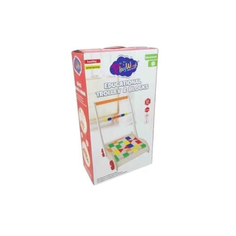 Kutuda Ahşap Eğitici Bloklu Araba