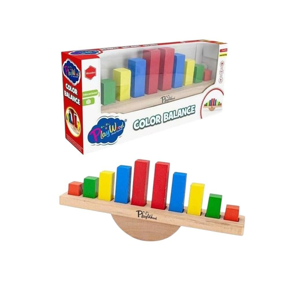 Ahşap Renkli Balans Oyunu (playwood)