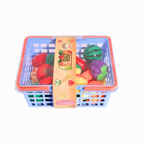 Kesilebilen Meyve ve Sebze Sepetli 42 Parça