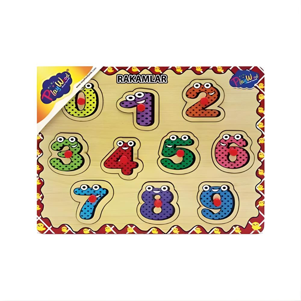 Playwood Ahşap Tutmalı Rakamlar Puzzle